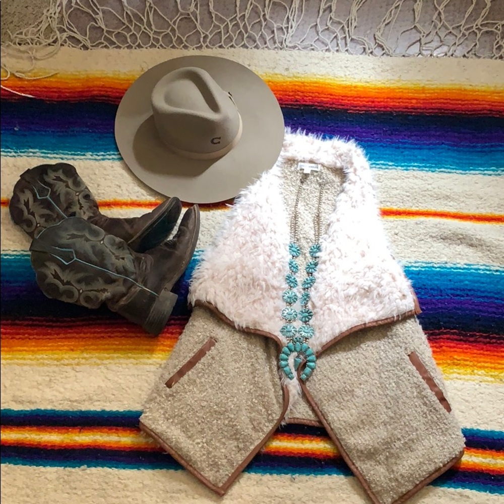 Coco and Jameson Sherpa faux fur vest